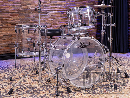 Pearl Crystal Beat Acrylic 3-Piece Drum Set 22/13/16 - Ultra Clear