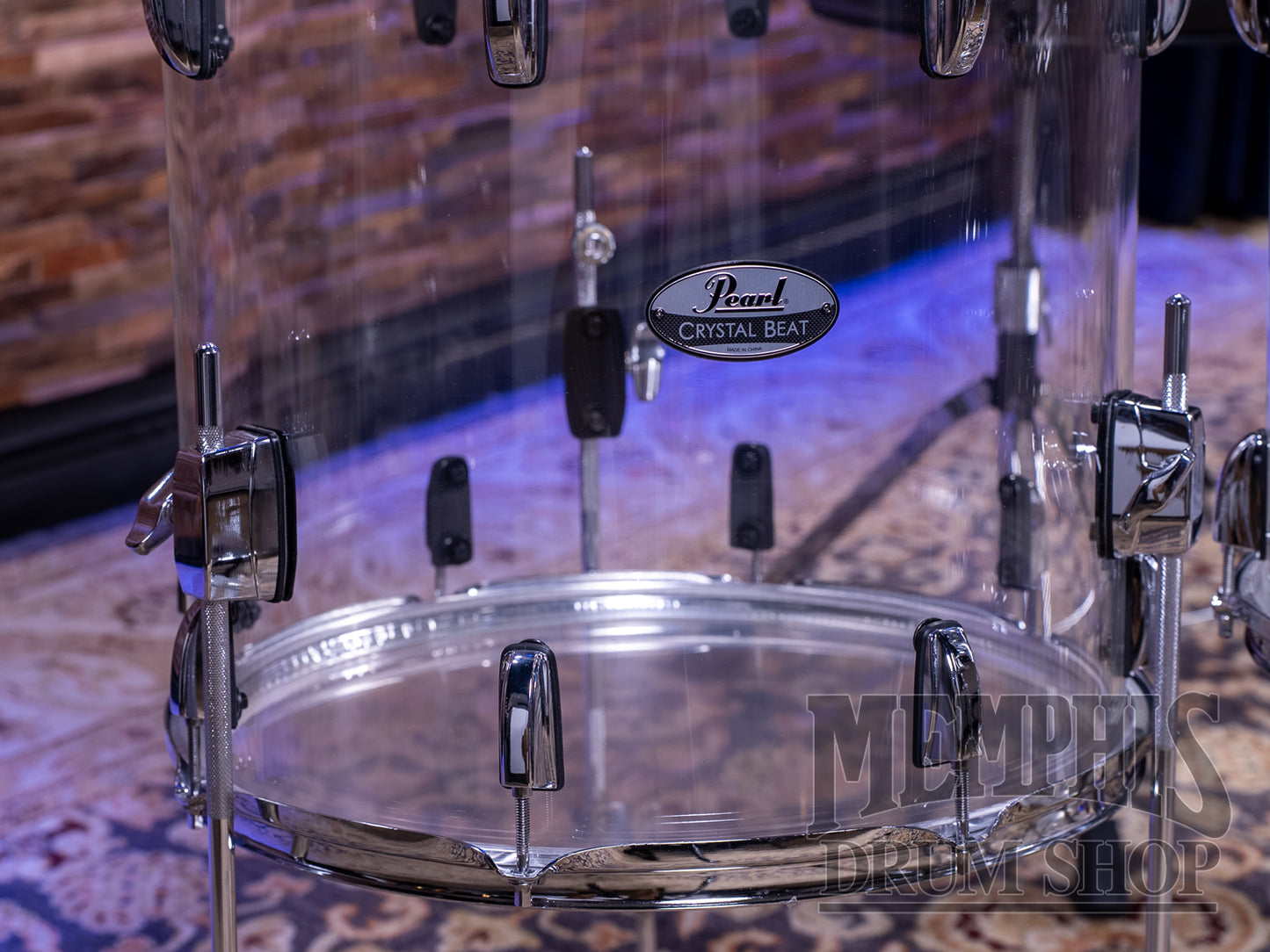 Pearl Crystal Beat Acrylic 6-Piece Drum Set 22/8/10/12/14/16 - Ultra Clear