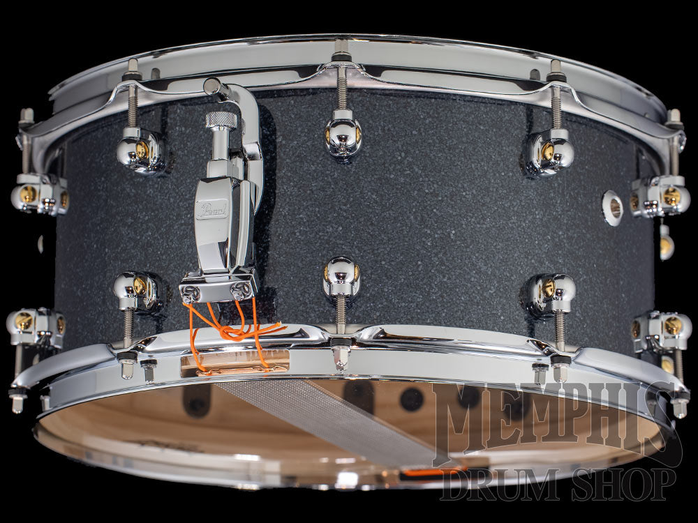 Pearl 14x6.5 Music City Custom Solid Ash Snare Drum - Black Onyx Sparkle