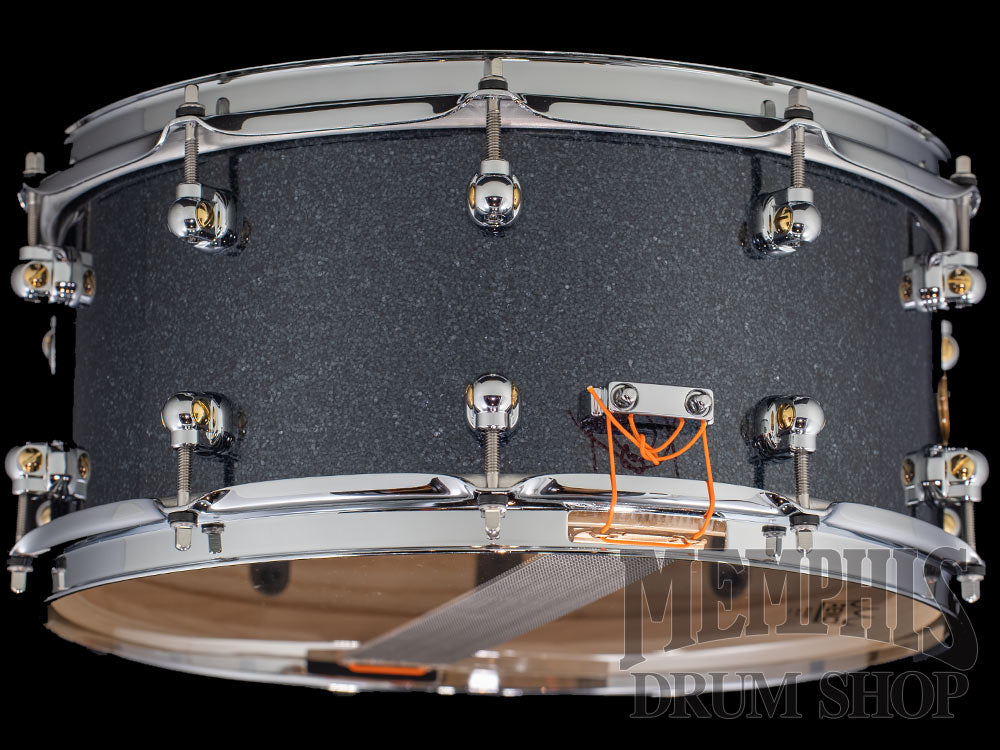 Pearl 14x6.5 Music City Custom Solid Ash Snare Drum - Black Onyx Sparkle