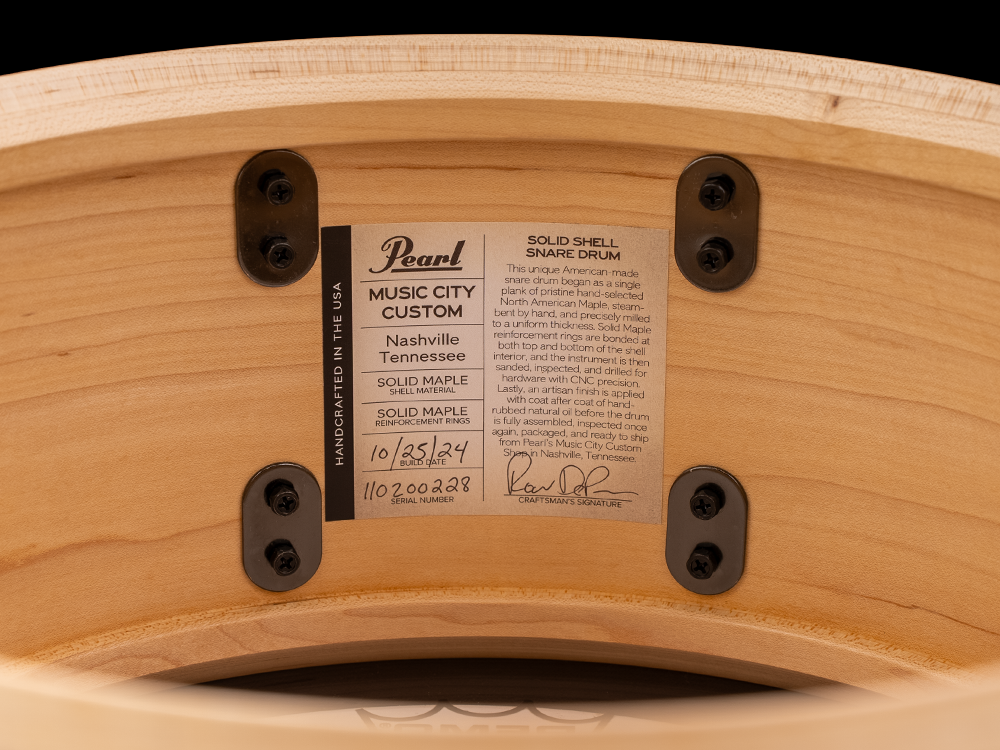 Pearl 14x6.5 Music City Custom Solid Maple Snare Drum - Diamond Glitter