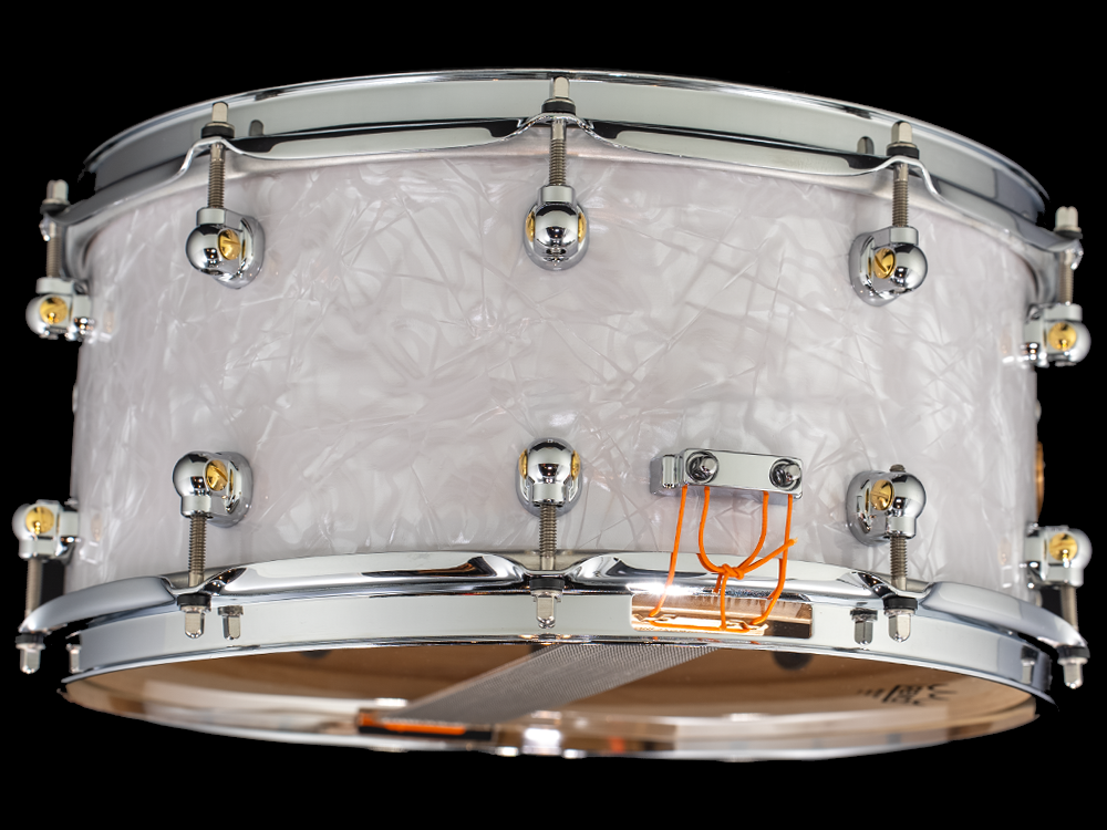 Pearl 14x6.5 Music City Custom Solid Maple Snare Drum - White Marine Pearl