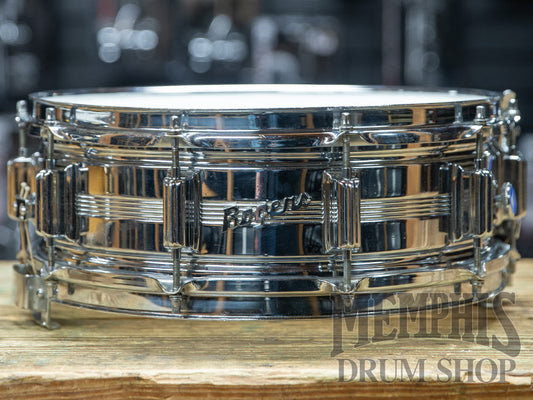Vintage Rogers 14x5 60s Dyna-Sonic Chrome Over Brass Snare Drum