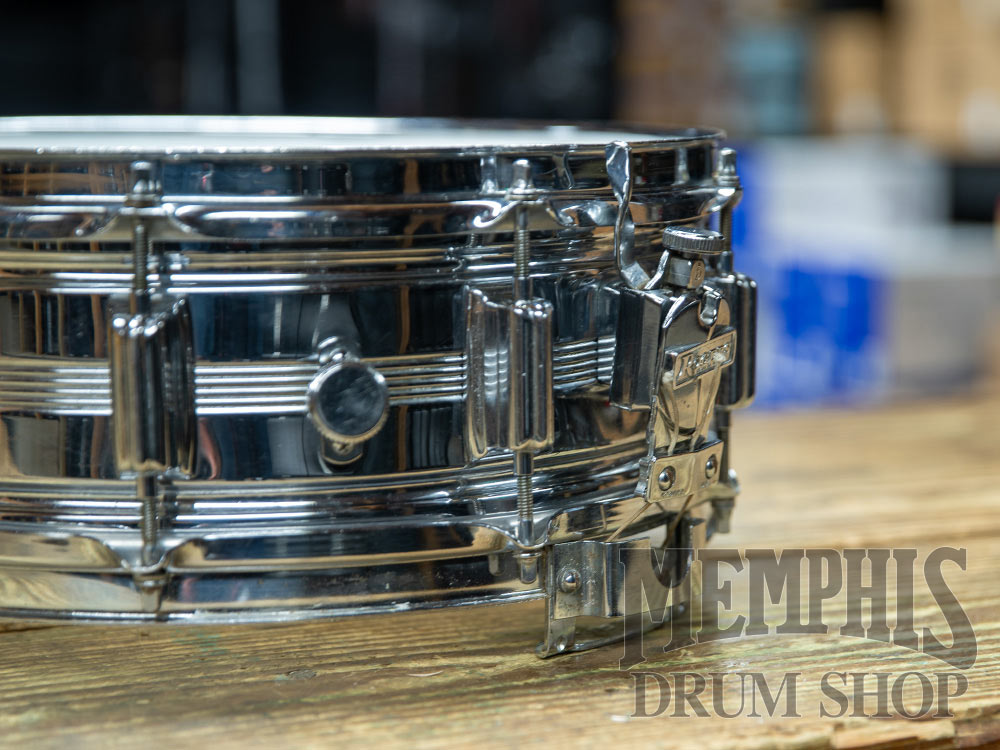 Vintage Rogers 14x5 60s Dyna-Sonic Chrome Over Brass Snare Drum