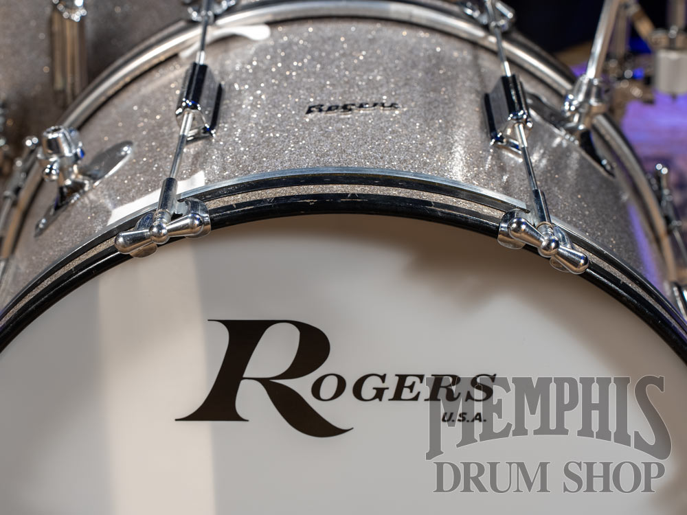 Vintage Rogers 60s Tower Drum Set 20/12/14/14 - Silver Sparkle Pearl