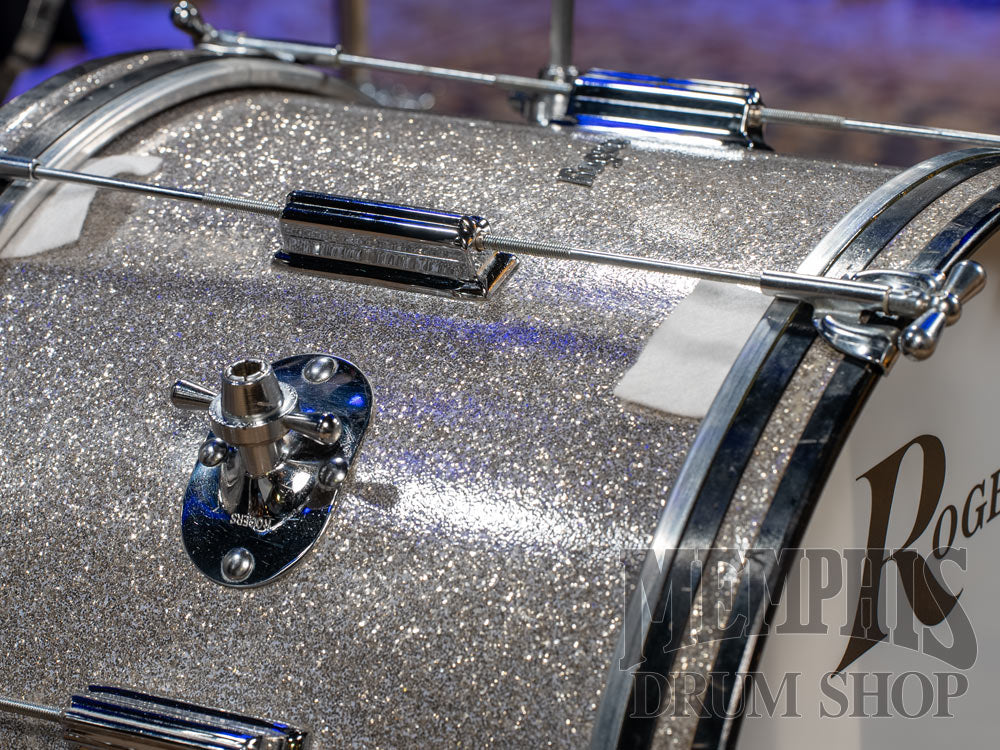 Vintage Rogers 60s Tower Drum Set 20/12/14/14 - Silver Sparkle Pearl