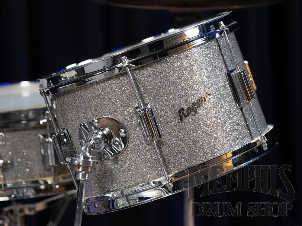 Vintage Rogers 60s Tower Drum Set 20/12/14/14 - Silver Sparkle Pearl