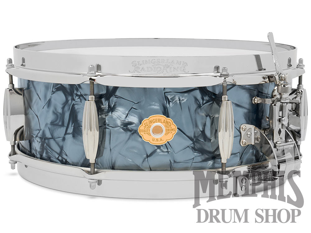 Slingerland 14x5 Limited Edition Radio King Snare Drum - Black Diamond Pearl