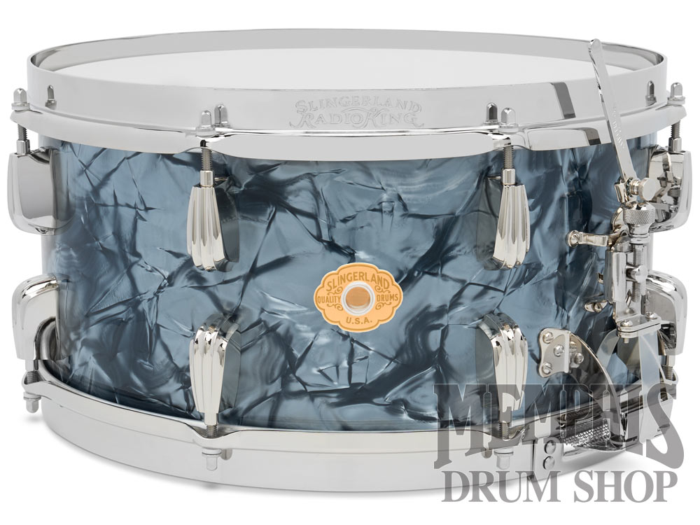 Slingerland 14x7 Limited Edition Radio King Snare Drum - Black Diamond Pearl