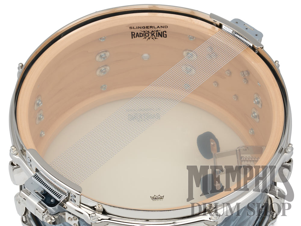 Slingerland 14x7 Limited Edition Radio King Snare Drum - Black Diamond Pearl