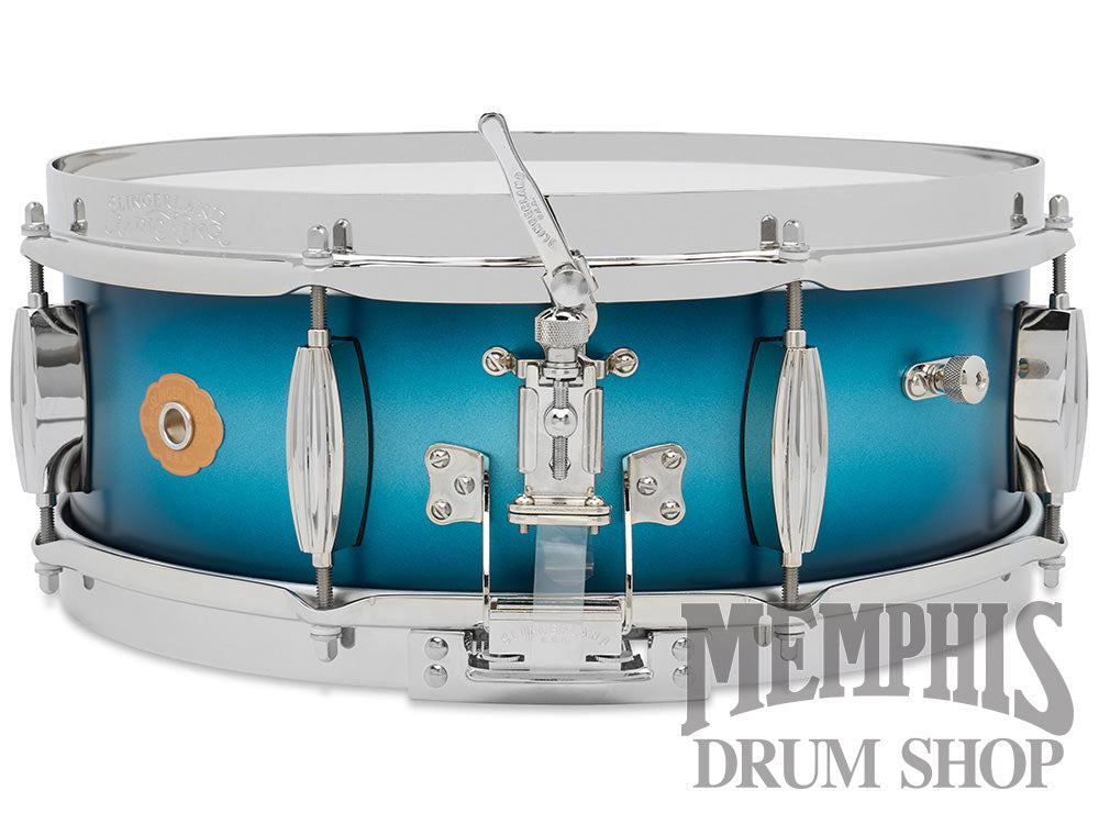 Slingerland 14x5 Limited Edition Radio King Snare Drum - Silver & Blue Duco