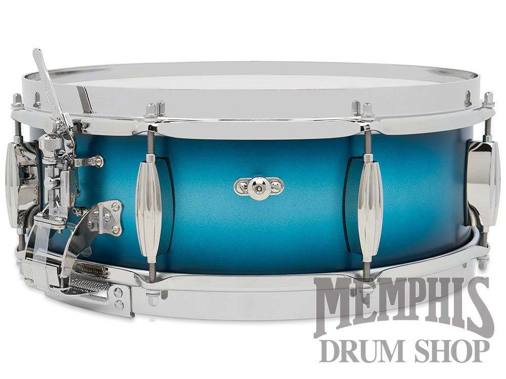 Slingerland 14x5 Limited Edition Radio King Snare Drum - Silver & Blue Duco