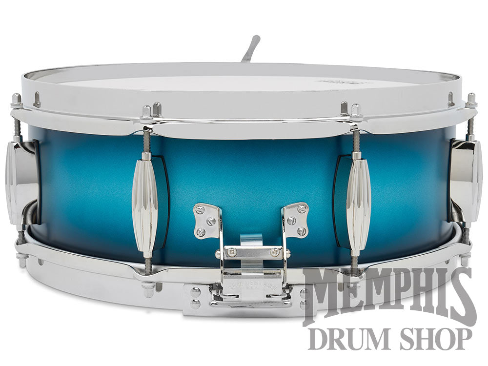 Slingerland 14x5 Limited Edition Radio King Snare Drum - Silver & Blue Duco