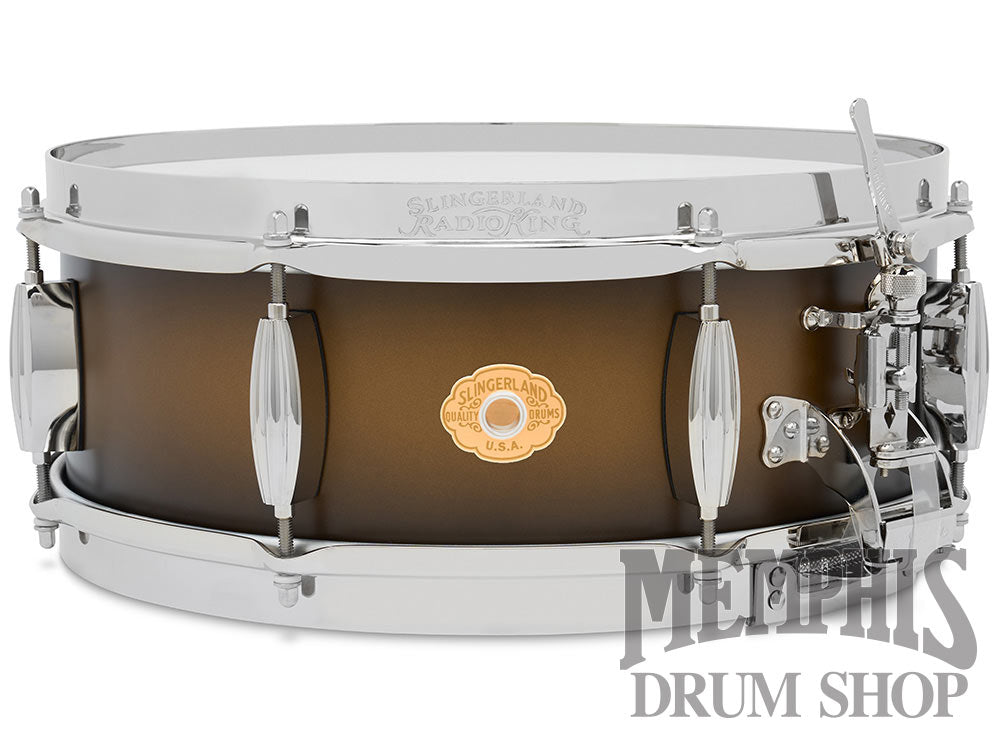 Slingerland 14x5 Limited Edition Radio King Snare Drum - Black & Gold Duco