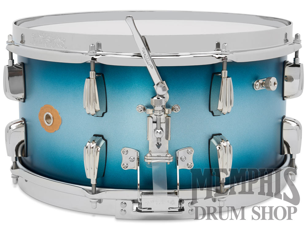 Slingerland 14x7 Limited Edition Radio King Snare Drum - Silver & Blue Duco
