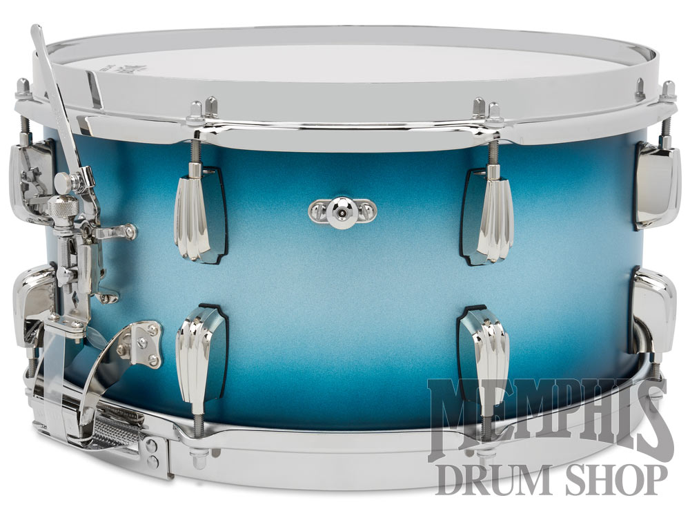 Slingerland 14x7 Limited Edition Radio King Snare Drum - Silver & Blue Duco
