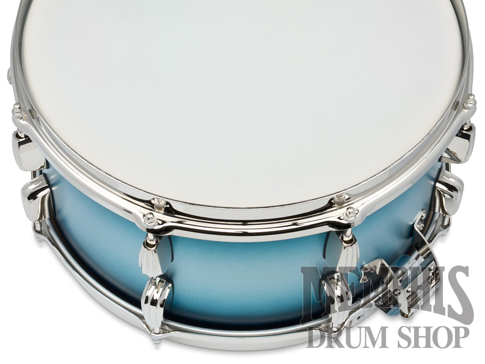Slingerland 14x7 Limited Edition Radio King Snare Drum - Silver & Blue Duco