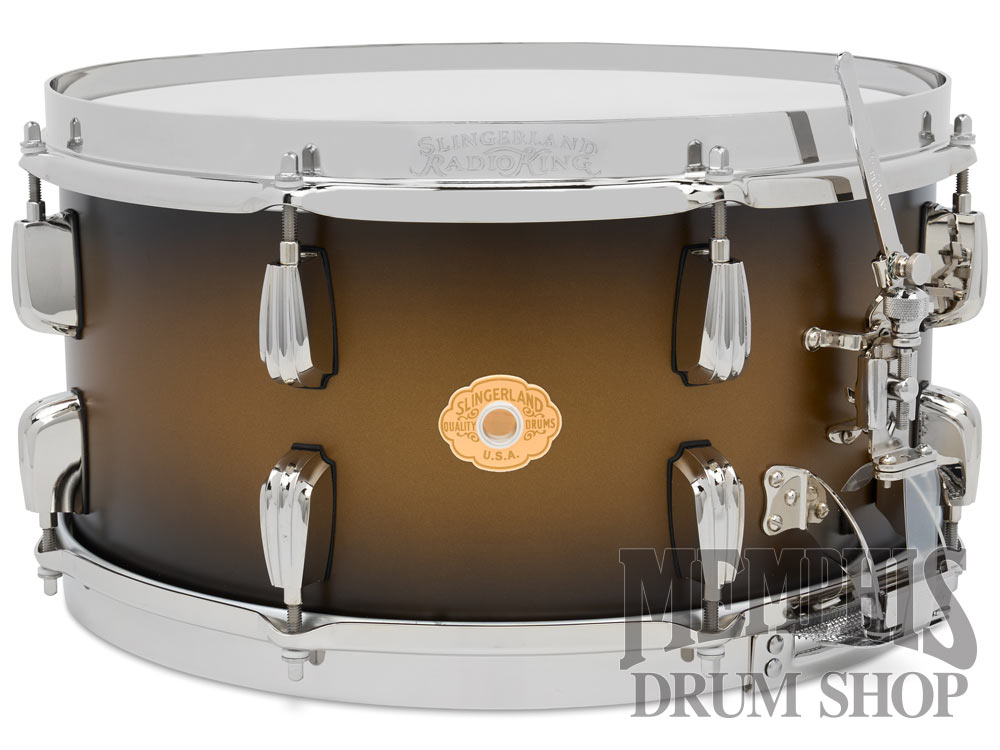 Slingerland 14x7 Limited Edition Radio King Snare Drum - Black & Gold Duco