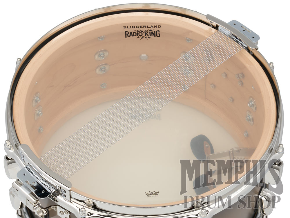 Slingerland 14x7 Limited Edition Radio King Snare Drum - Black & Gold Duco