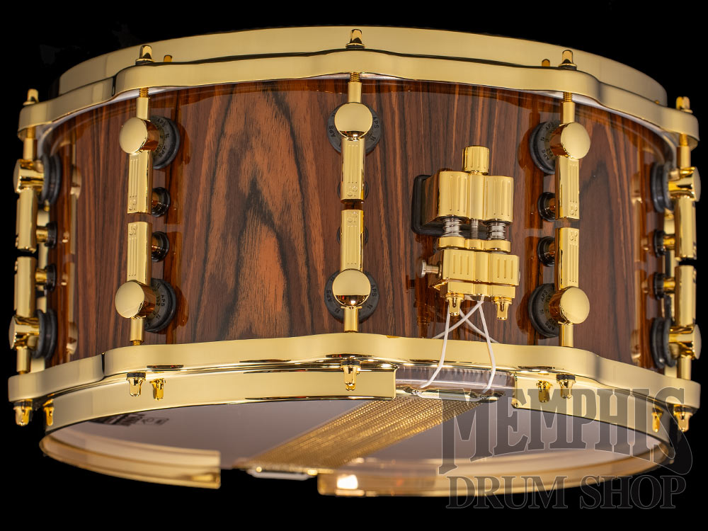 Sonor 14x7 SQ2 Series Heavy Beech Snare Drum with Gold Hardware and Die-Cast Hoops - Rosewood High Gloss