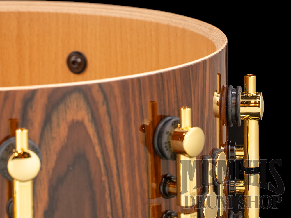 Sonor 14x7 SQ2 Series Heavy Beech Snare Drum with Gold Hardware and Die-Cast Hoops - Rosewood High Gloss
