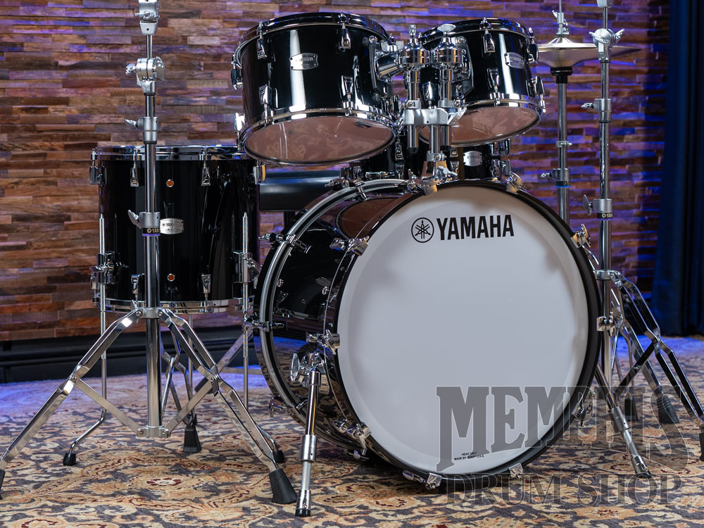 Yamaha Absolute Hybrid Maple Drum Set 22/10/12/14 - Solid Black