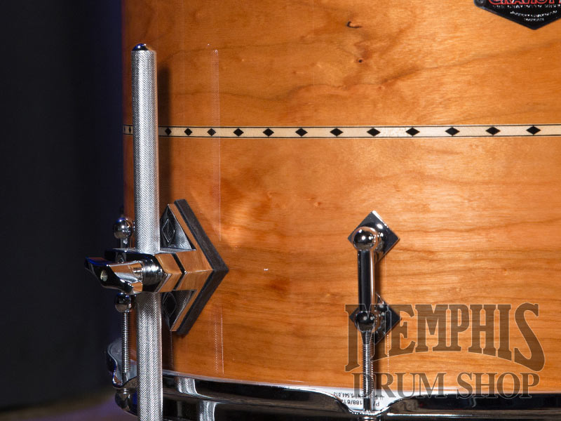 Craviotto Custom Shop Cherry Drum Set with Maple Double Inlay 22/12/16/14 - Clear Gloss