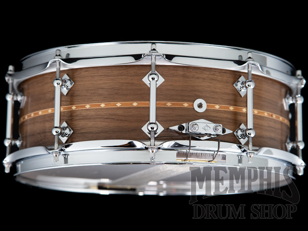 Craviotto 14x5 Custom Shop Walnut Snare Drum with Cherry Inlay