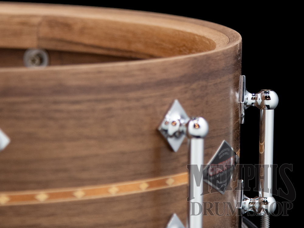 Craviotto 14x5 Custom Shop Walnut Snare Drum with Cherry Inlay