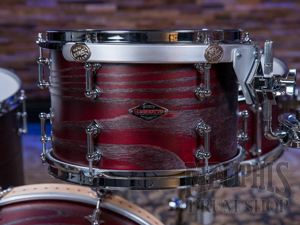 Craviotto Custom Shop Ash Drum Set 22/12/16/14 - Red Mahogany Stain