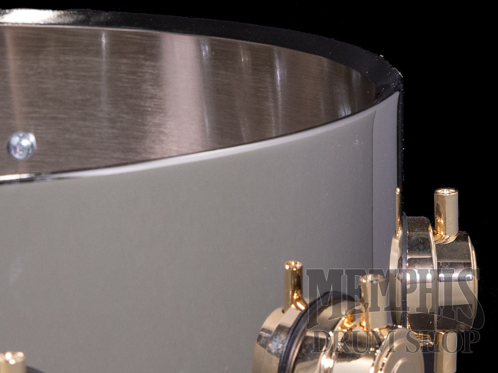 DW 14x5.5 Collector's Series Nickel Over Brass Snare Drum with Gold Hardware