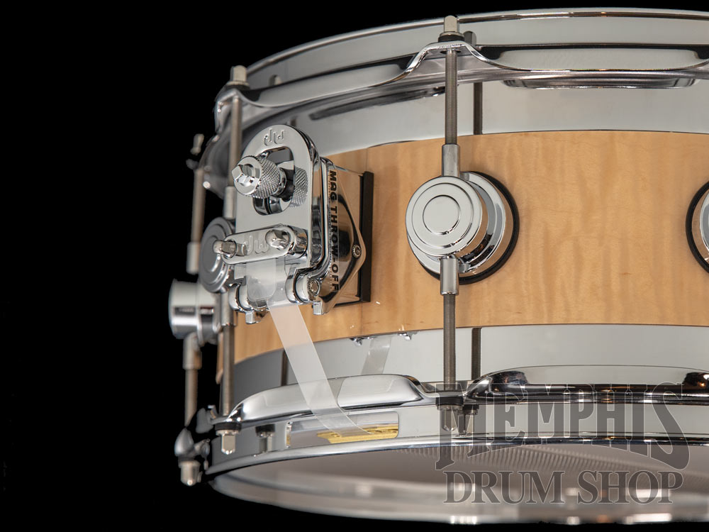 DW 14x6 Collector's Series Curly Maple Edge Snare Drum - Natural Lacquer
