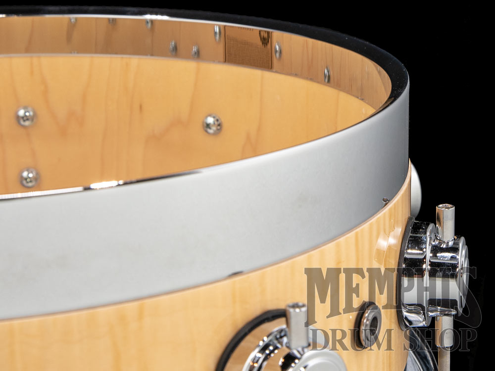 DW 14x6 Collector's Series Curly Maple Edge Snare Drum - Natural Lacquer