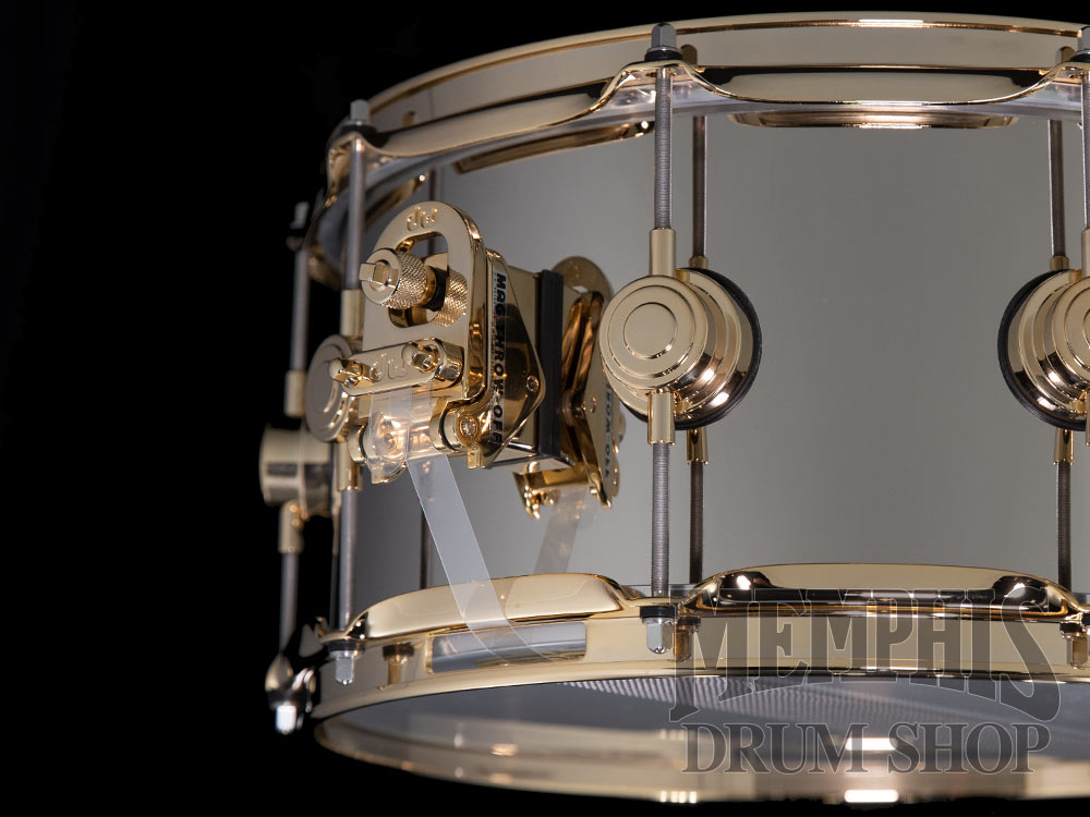 DW 14x6.5 Collector's Series Nickel Over Brass Snare Drum with Gold Hardware