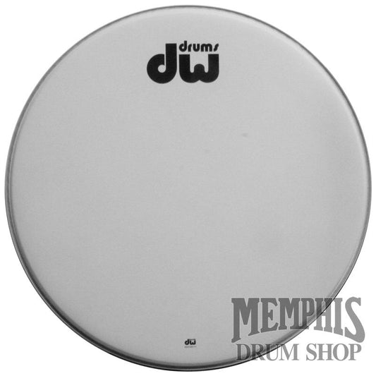DW 24" Coated White Logo Front Bass Drumhead