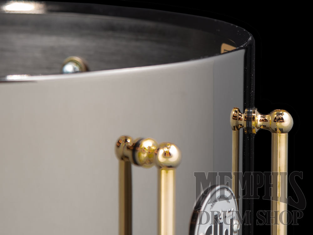 DW 14x6.5 Collector's Series Black Nickel Over Brass Snare Drum with Gold Hardware and Tube Lugs