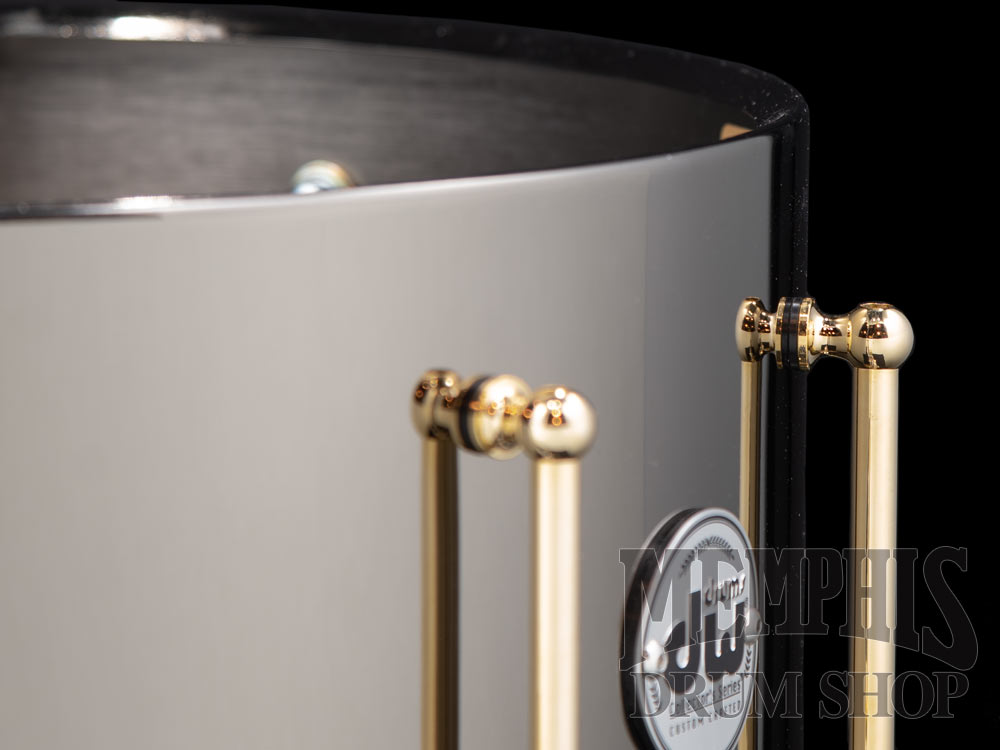 DW 14x6.5 Collector's Series Black Nickel Over Brass Snare Drum with Gold Tube Lugs and Chrome Die-cast Hoops