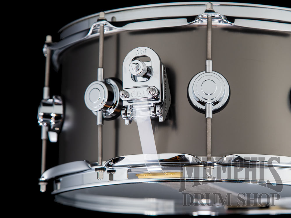 DW 14x6.5 Collector's Series Satin Black Over Brass Snare Drum