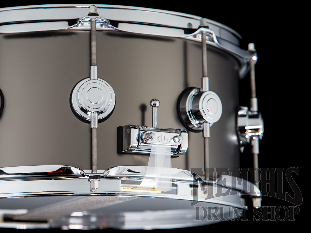 DW 14x6.5 Collector's Series Satin Black Over Brass Snare Drum