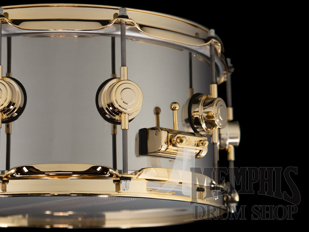 DW 14x6.5 Collector's Series Stainless Steel Snare Drum with Gold Hardware