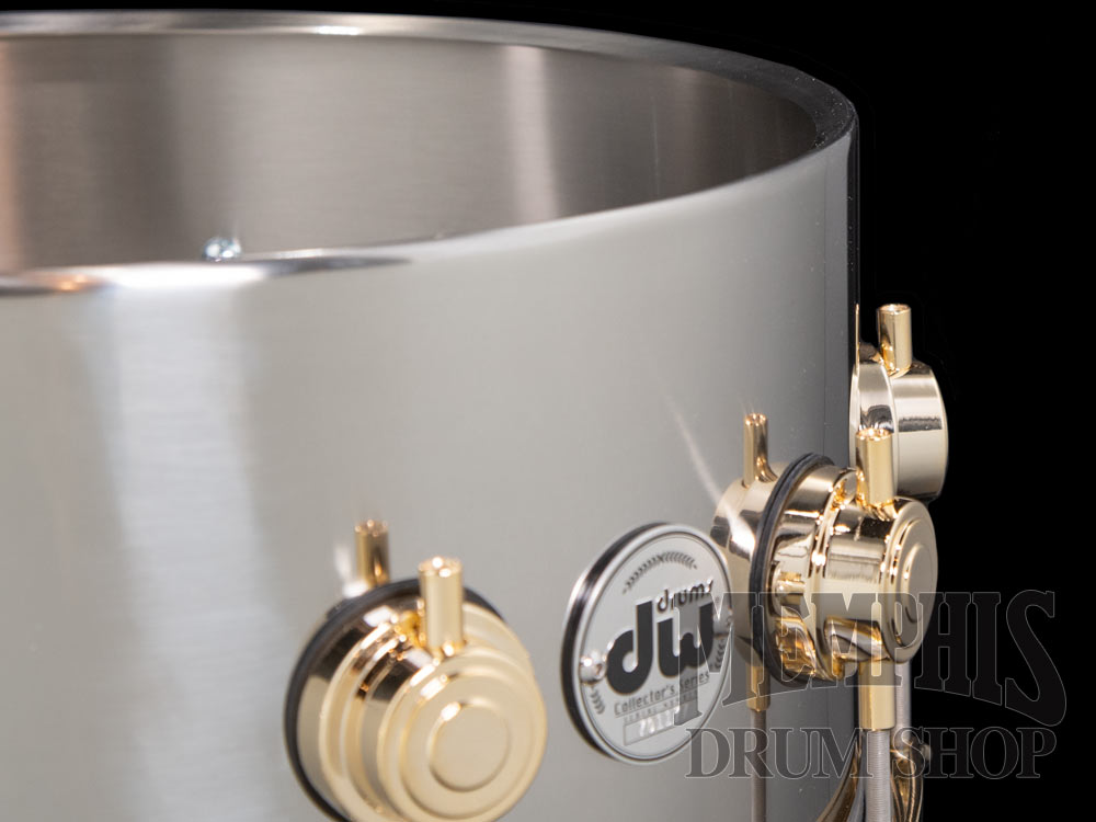 DW 14x6.5 Collector's Series Stainless Steel Snare Drum with Gold Hardware