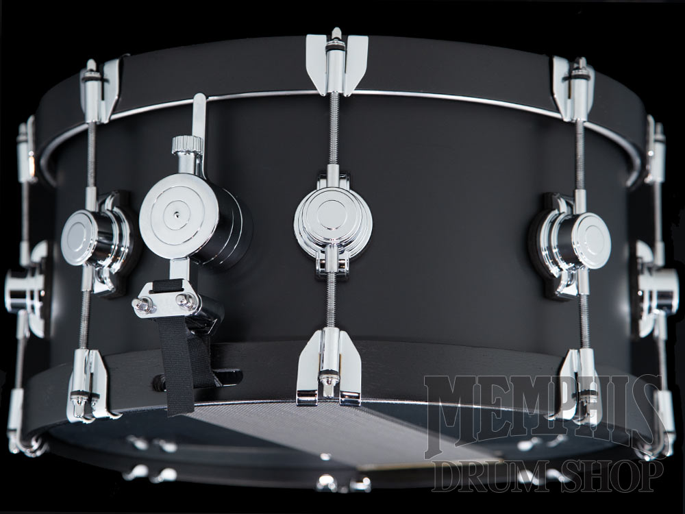 George H. Way 14x6.5 Aristocrat Titan Titanium Snare Drum with Hybrid Hoops - Matte Black