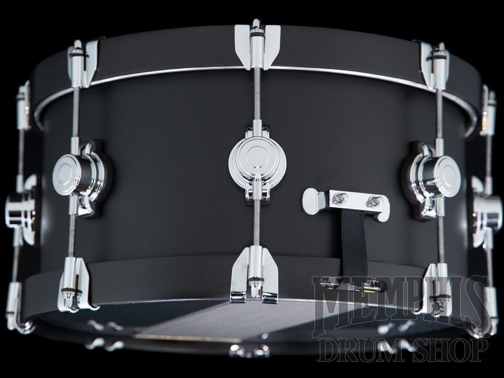 George H. Way 14x6.5 Aristocrat Titan Titanium Snare Drum with Hybrid Hoops - Matte Black