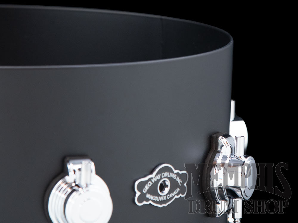 George H. Way 14x6.5 Aristocrat Titan Titanium Snare Drum with Hybrid Hoops - Matte Black