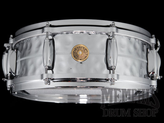 Gretsch 14x5 USA Custom Hammered Chrome Over Brass Snare Drum