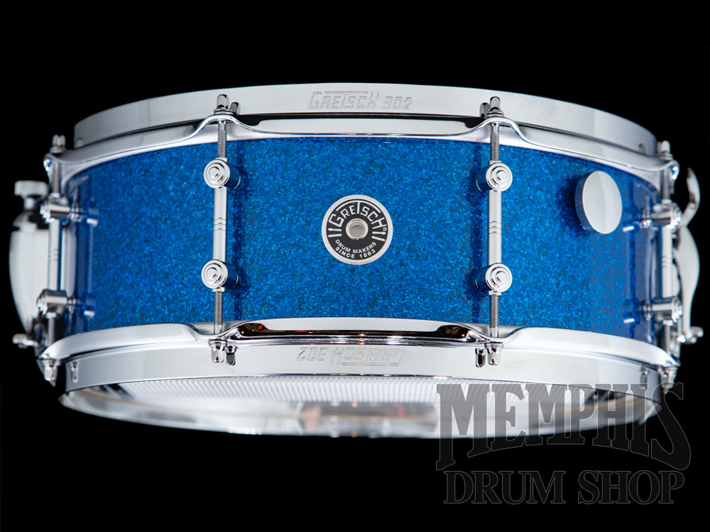 Gretsch 14x5.5 Limited Mike Johnston Brooklyn Standard Snare Drum - Blue Glass
