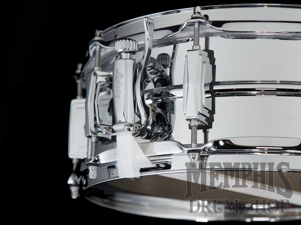 Ludwig 14x5 Chrome Over Brass Snare Drum
