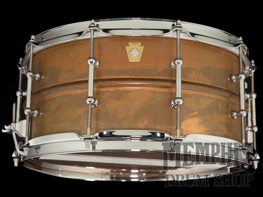 Ludwig 14x6.5 Raw Copperphonic Snare Drum with Tube Lugs