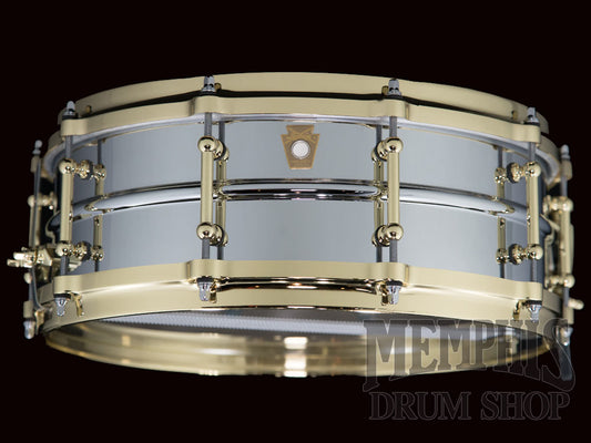 Ludwig 14x5 Chrome Over Brass Snare Drum with Brass Hardware
