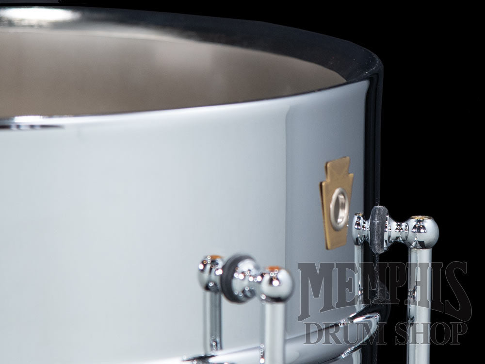 Ludwig 14x6.5 Chrome Over Brass Snare Drum with Tube Lugs